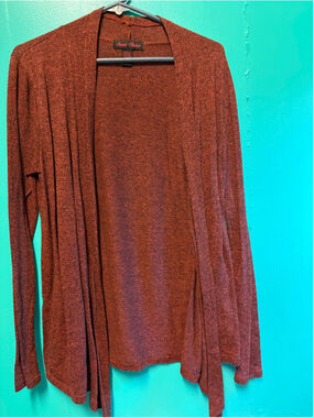 Women's Sweet Choice Cardigan Sweater Size L Red Black
